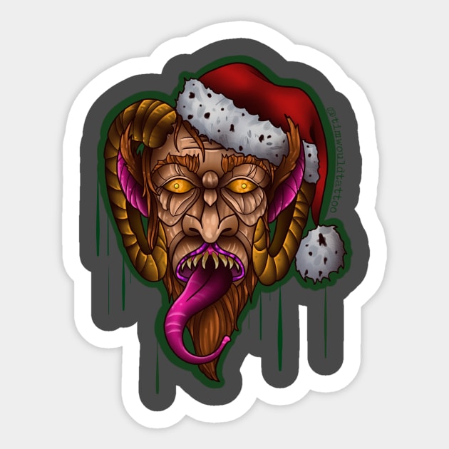 Krampus Claus Sticker by Timwould